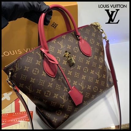 Louis Vuitton A4 2WAY Leather Elegant Style Crossbody Logo Totes M44347 M44348 