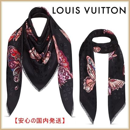 Louis Vuitton 2020 SS Monogram Wool Silk Logo Lightweight Scarves  Shawls 