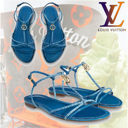 Louis Vuitton Casual Style Plain Leather Logo Sandals 1A64SC 