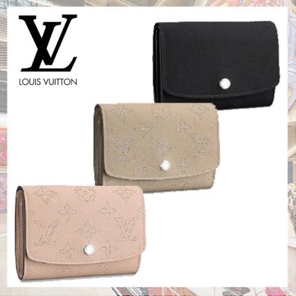 Louis Vuitton MAHINA 2020 SS Monogram Leather Small Wallet Logo Folding Wallets M62542 M62541 M62540 