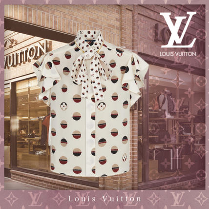 Louis Vuitton 2020 21AW Short Flower Patterns Dots Silk Elegant