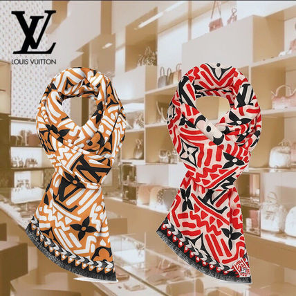 Louis Vuitton Knit  Fur Scarves M76485 M76484 