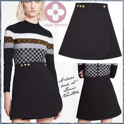 Louis Vuitton 2020 21AW Short Casual Style Wool Plain Elegant Style Skirts 1A82RC 