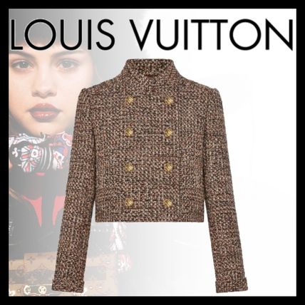 Louis Vuitton MONOGRAM 2020 21AW Double Breasted Boxy Tweed Jacket 1A83YW 