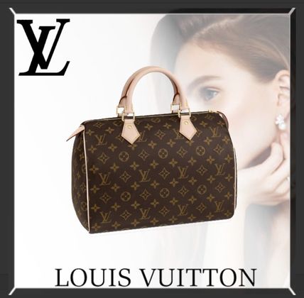 Louis Vuitton MONOGRAM 2020 SS Monogram Canvas Leather Logo Boston  Duffles M41108 