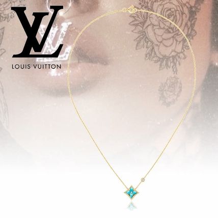 Louis Vuitton 2020 SS Flower Chain 18K Gold Necklaces  Pendants Q93618 