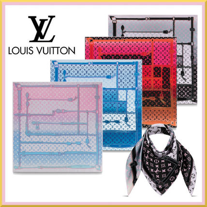 Louis Vuitton MONOGRAM Monogram Silk Lightweight Scarves  Shawls M76348 M76347 M76146 M76145 