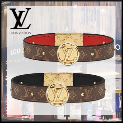 Louis Vuitton 2019 SS Blended Fabrics Leather Party Style Elegant Style Bracelets M6268E M6268F M6173E M6173F 