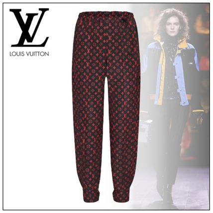 Louis Vuitton 2020 21AW Monogram Casual Style Long Logo Pants 1A83SK 