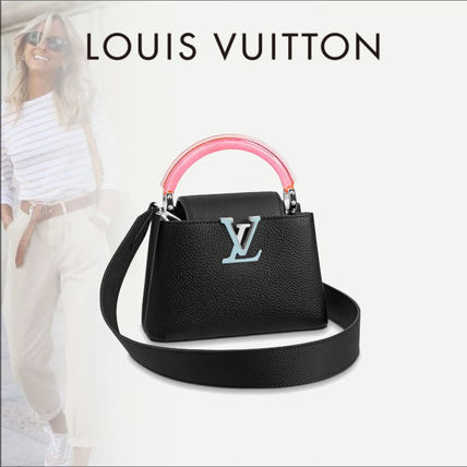Louis Vuitton CAPUCINES 2020 21AW Casual Style 2WAY Plain Leather Elegant Style Crossbody Logo M56072 