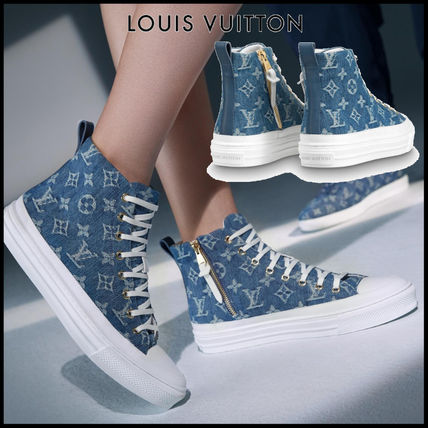 Louis Vuitton MONOGRAM 2020 SS Monogram Plain Toe Rubber Sole Casual Style Bi color 
