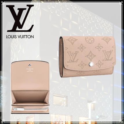 Louis Vuitton Plain Leather Folding Wallet Logo Folding Wallets M62541 