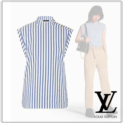 Louis Vuitton 2020 21AW Stripes Casual Style Silk Sleeveless Cotton Office Style 1A6132 