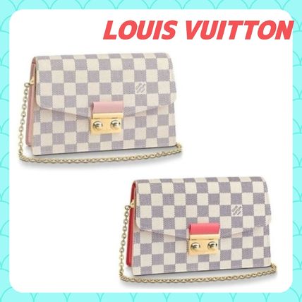 Louis Vuitton DAMIER AZUR 2020 SS Monogram Casual Style Canvas Bag in Bag 2WAY Chain Plain 