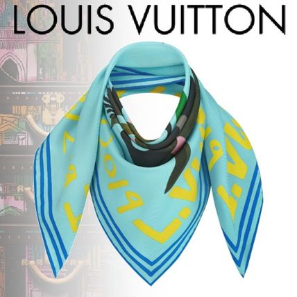Louis Vuitton Casual Style Silk Elegant Style Logo 