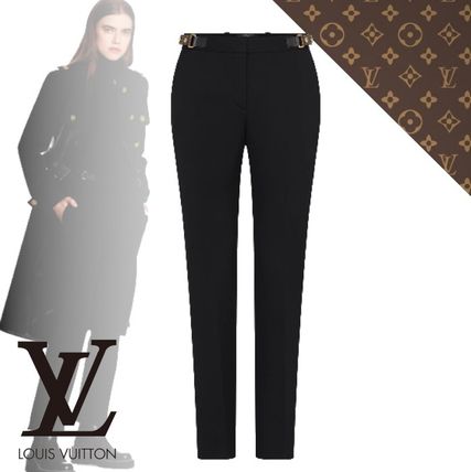 Louis Vuitton 2019 20AW Slim Trousers In Black Stretch Wool 1A82IU 