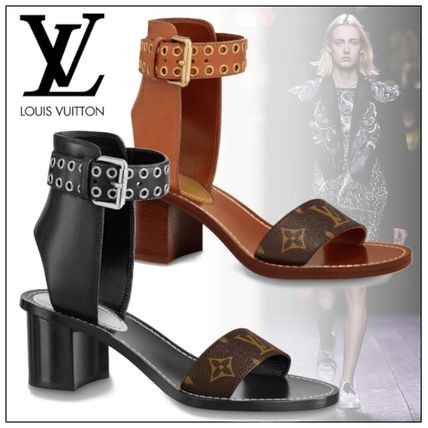 Louis Vuitton 2020 21AW Monogram Open Toe Casual Style Leather Elegant Style Logo 1A64N8 1A64NN 