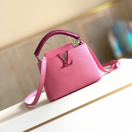 Louis Vuitton Monogram Casual Style 2WAY Plain Leather Logo Shoulder Bags 