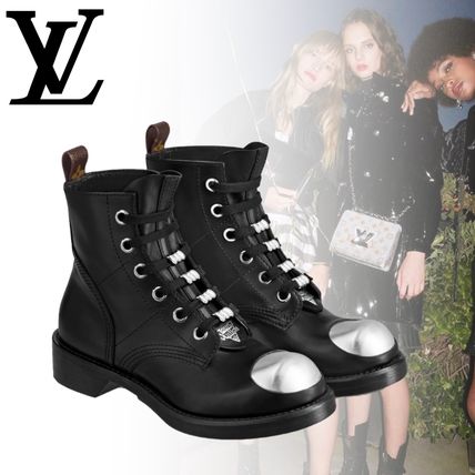 Louis Vuitton MONOGRAM 2020 Cruise Monogram Round Toe Lace up Casual Style Plain Leather 1A64VM 