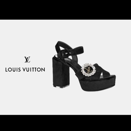 Louis Vuitton Casual Style Block Heels Heeled Sandals 