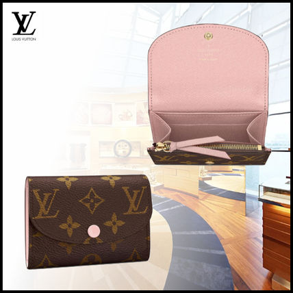 Louis Vuitton MONOGRAM 2019 SS Monogram Leather Small Wallet Logo Folding Wallets 