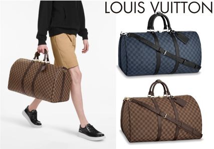 Louis Vuitton DAMIER Other Plaid Patterns 2WAY Leather Boston  Duffles 