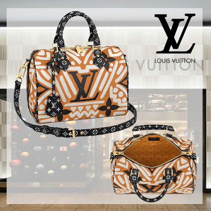 Louis Vuitton 2020 21AW Monogram Canvas Leather Logo Boston  Duffles 