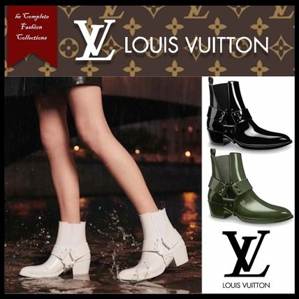 Louis Vuitton 2020 SS Monogram Rubber Sole Plain Mid Heel Boots 1A66Y6 1A66XW 1A66Y1 
