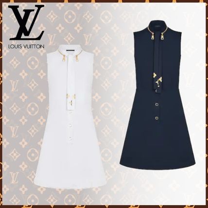 Louis Vuitton 2020 SS Short Casual Style Blended Fabrics Sleeveless Flared 
