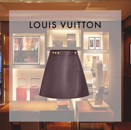 Louis Vuitton Plain Leather Cotton Mini Skirts 1A82RJ 1A82RI 1A824H 1A82RG 
