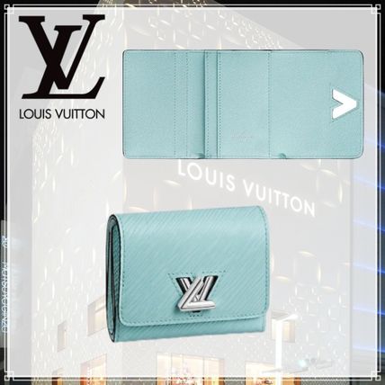 Louis Vuitton Plain Leather Folding Wallet Logo Folding Wallets M69158 