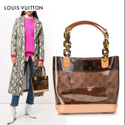 Louis Vuitton Nylon Street Style Party Style Crystal Clear Bags Logo 
