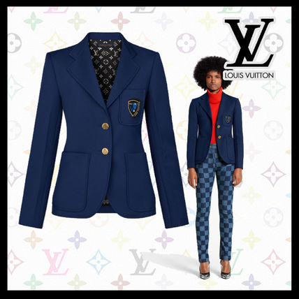 Louis Vuitton Short Casual Style Wool Plain Office Style Elegant Style 1A5IRN 