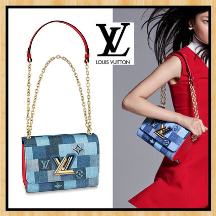 Louis Vuitton TWIST 2020 SS Monogram Casual Style Unisex Canvas Denim 2WAY Leather M44994 