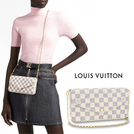 Louis Vuitton DAMIER AZUR 2020 SS Felicie Pochette N63106 