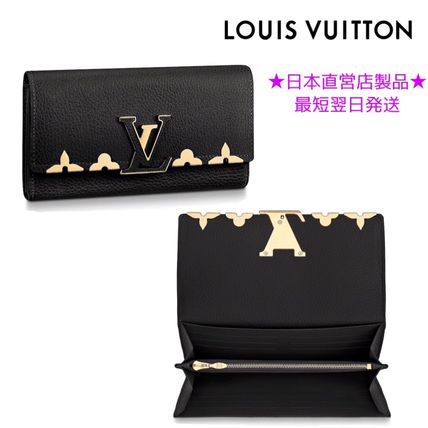 Louis Vuitton CAPUCINES 2019 20AW Leather Logo Long Wallets 
