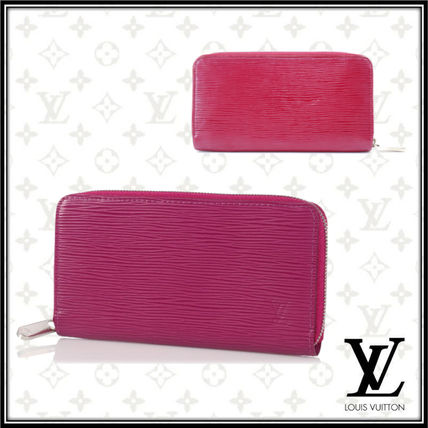 Louis Vuitton MAHINA Plain Leather Long Wallet Logo Long Wallets MI0112 