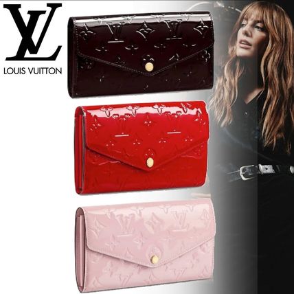 Louis Vuitton MONOGRAM VERNIS 2020 SS Flower Patterns Calfskin Plain Folding Wallet Logo M61227 M90208 M90152 