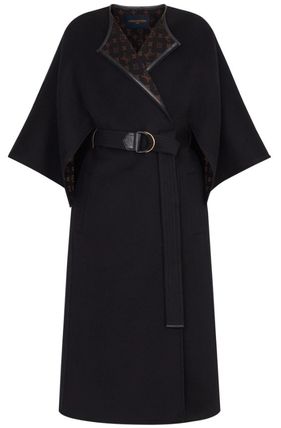 Louis Vuitton 2020 21AW Monogram Wool Plain Long Elegant Style Logo Coats 