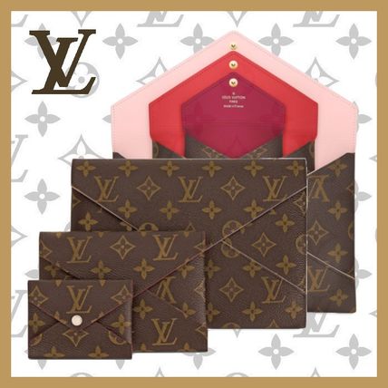 Louis Vuitton Monogram Unisex Bi color Leather Logo Card Holders M62034 