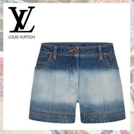 Louis Vuitton 2019 20AW Short Stripes Casual Style Denim Blended Fabrics Cotton 1A5JIP 