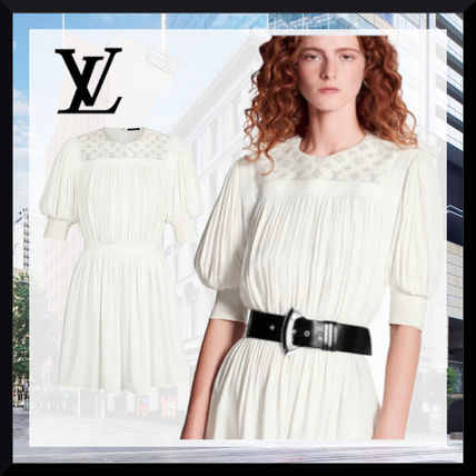 Louis Vuitton 2020 SS Silk Logo Dresses 1A612J 