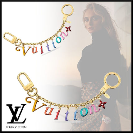 Louis Vuitton 2019 20AW Flower Patterns Monogram Unisex Chain Logo Card Holders M63748  