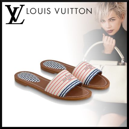 Louis Vuitton MONOGRAM 2020 SS Lv Escale Lock It Flat Mule 1A7U32 