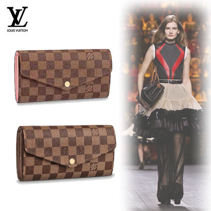 Louis Vuitton DAMIER Leather Long Wallets N63209 N60114 