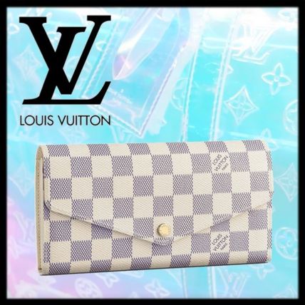 Louis Vuitton SARAH 2020 21AW Leather Folding Wallet Logo Long Wallets N63208 