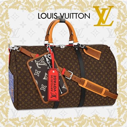 Louis Vuitton MONOGRAM 2020 21AW Monogram 2WAY Leather Crossbody Boston  Duffles 