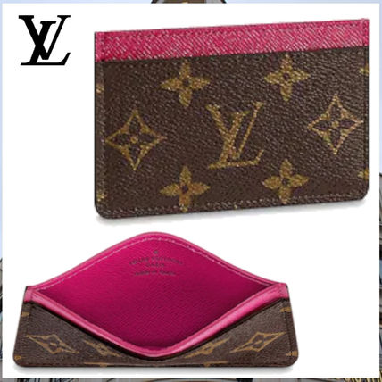 Louis Vuitton 2020 SS Monogram Bi color Leather Logo Card Holders 