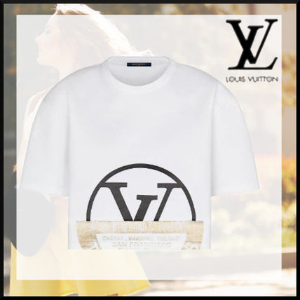 Louis Vuitton 2020 21AW Short Nylon U Neck Cotton Short Sleeves Logo Cropped 1A83MT 