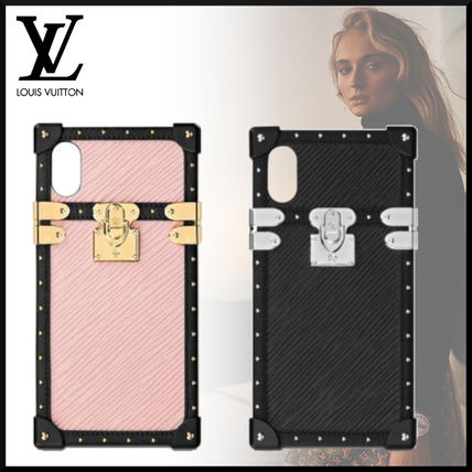 Louis Vuitton EPI 2019 20AW Unisex Blended Fabrics Plain Leather iPhone X iPhone XS Logo M67895 M67894 